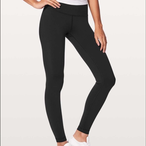 Lululemon Wunder Under Mid Rise Black Leggings | Size 4 - Picture 1 of 9